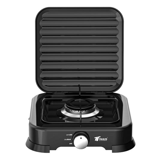COCINA DE GAS PORTATIL ESMALTADA NEGRA