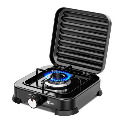 COCINA DE GAS PORTATIL ESMALTADA NEGRA