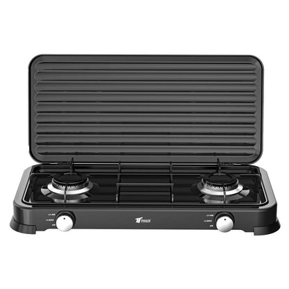 COCINA DE GAS PORTATIL ESMALTADA NEGRA