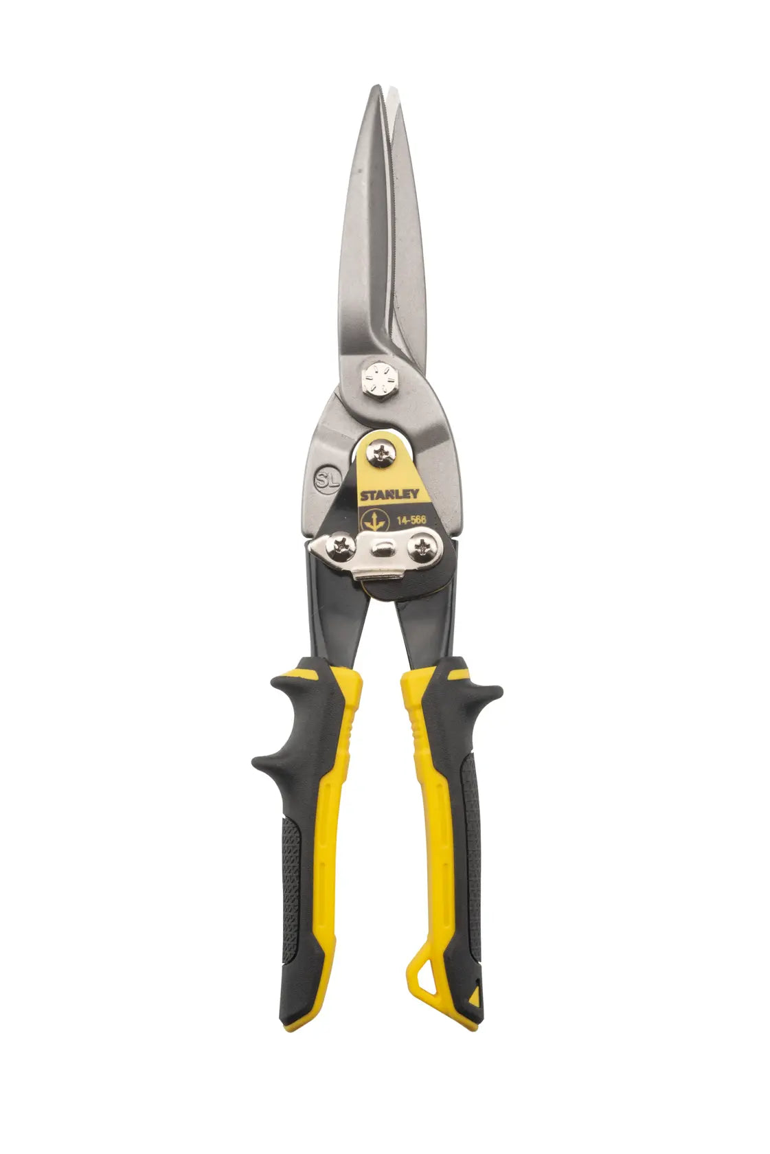 Tijera cortachapas Stanley FATMAX 2-14-566 de corte largo recto con mangos amarillos y negros
