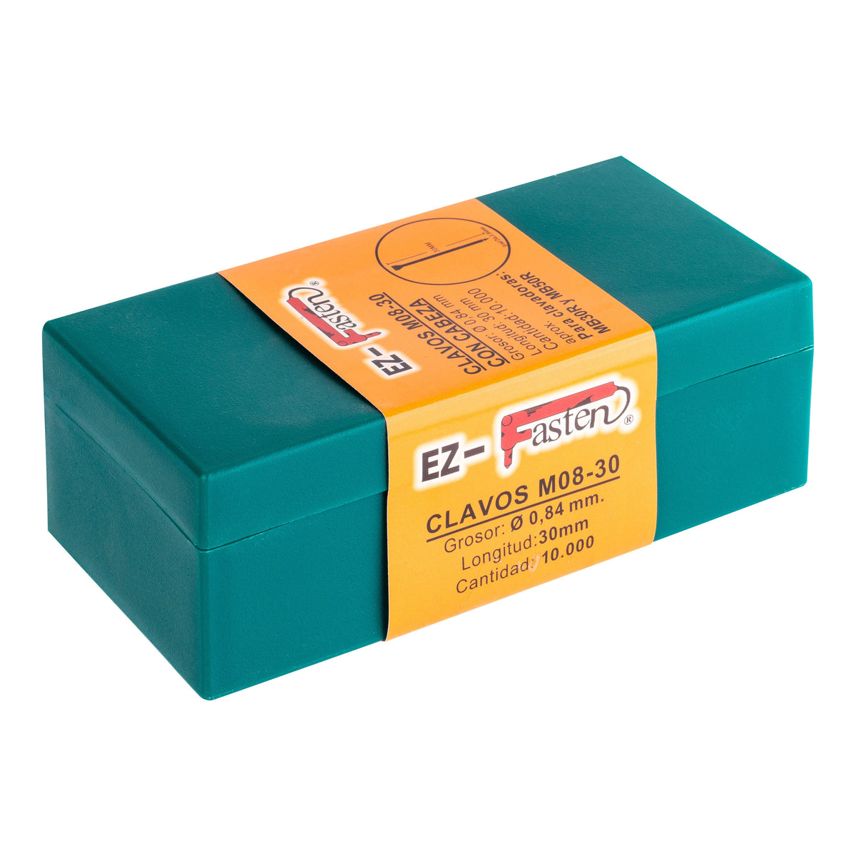 Clavos EZ-Fasten serie M08 para clavadora neumática — imagen representativa M08-30