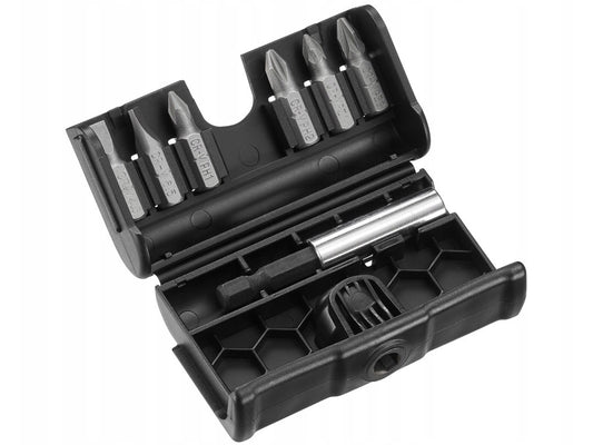 JUEGO 7 PUNTAS PARA ATORNILLAR+ADAPTADOR MAGNETICO (Pz1,2, Ph1,2, SL4.5,6.5) STANLEY